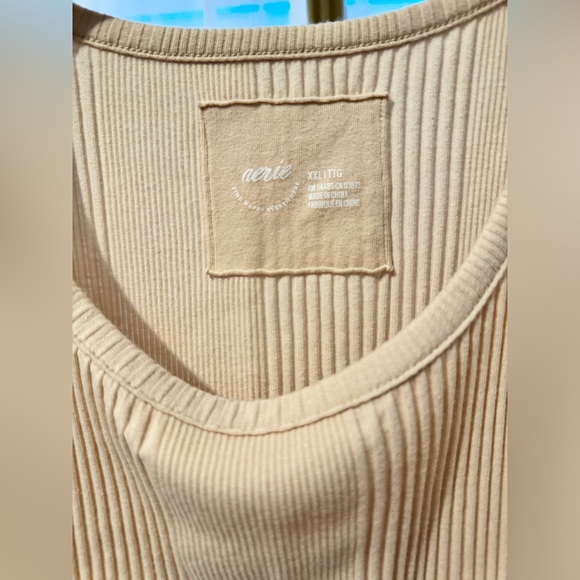 Aerie tank bodysuit ribbed /rouched/cinching 2x - Picture 2 of 6